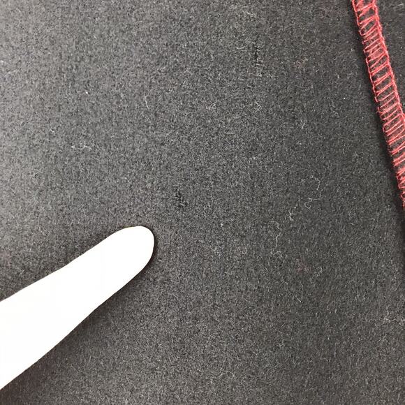 VTG Beebop & Wally Wool Mini Skirt Black Asymmetrical Faux Wrap Red Contrast Med - Picture 4 of 8